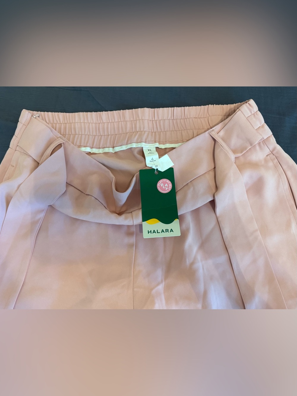 Halara Wide Leg Pants Elastic Waist with Belt, Women’s XL Medium Pink - Picture 2 of 3